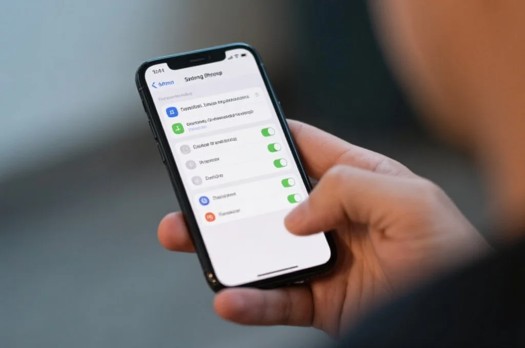 一位用户正在用iPhone在设置中信任企业级应用证书,屏幕清晰显示相关选项